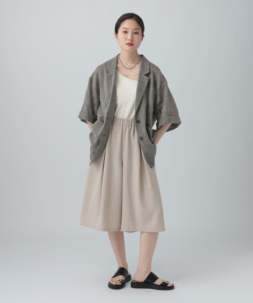 LEPSIM(レプシィム)の「カラミ織り5分袖ジャケット 657167【KKfashion紹介アイテム】(テーラードジャケット・レディース・ブラック系その他/ベージュ系その他・FREE)」の21枚目の写真