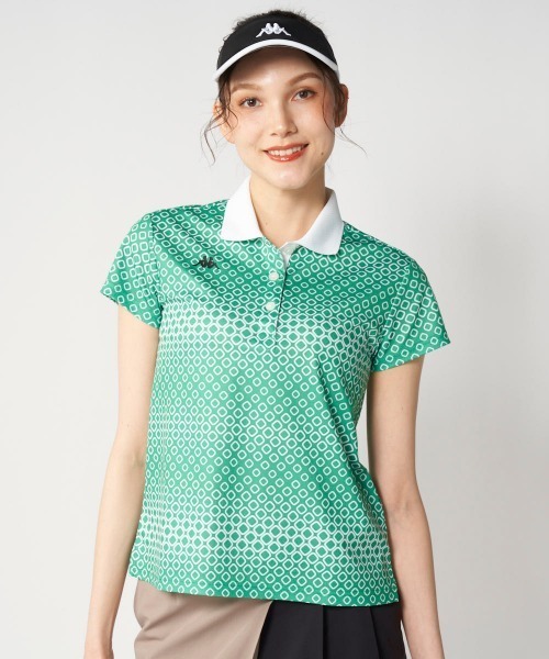 Kappa(カッパ)の「【Kappa/カッパ】レディース半袖ポロシャツ 吸汗速乾 UVカット 接触冷感 ゴルフ(シャツ/ブラウス・レディース・ブラック/ホワイト/ピンク/グリーン・X-LARGE/LARGE/MEDIUM)」の3枚目の写真
