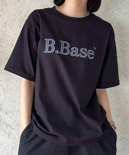 BROKEN BASE（ブロークンベース）の「B.Base Assort Patchwork Tee / B.Basae アソートパッチワークTee（Tシャツ/カットソー・メンズ・ネイビー系1/ブラック系1/グレー系1/ブルー系1/イエロー系1/ホワイト系1/ネイビー系3/ネイビー系2/グレー系2/ネイビー系4/ブラック系2・SMALL/MEDIUM/LARGE）」の4枚目の写真