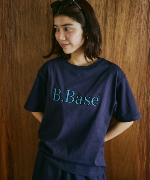 BROKEN BASE(ブロークンベース)の「B.Base Assort Patchwork Tee / B.Basae アソートパッチワークTee(Tシャツ/カットソー・メンズ・ネイビー系1/ブラック系1/グレー系1/ブルー系1/イエロー系1/ホワイト系1/ネイビー系3/ネイビー系2・SMALL/MEDIUM/LARGE)」の1枚目の写真
