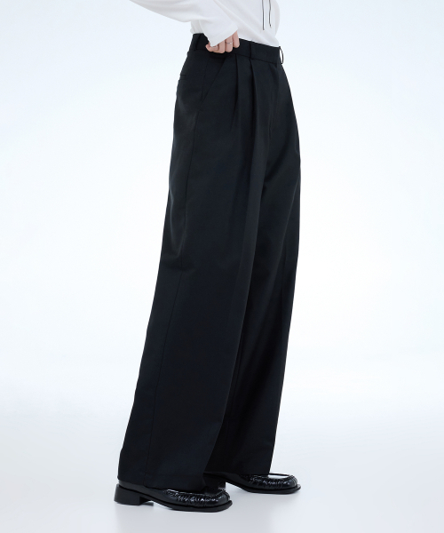 PORTERNA(ポルテナ)の「CLASSIC TWO TUCK SLACKS-2COLOR(スラックス・レディース・チャコールグレー/ブラック・SMALL/MEDIUM)」の7枚目の写真