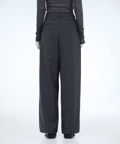 PORTERNA(ポルテナ)の「CLASSIC TWO TUCK SLACKS-2COLOR(スラックス・レディース・チャコールグレー/ブラック・SMALL/MEDIUM)」の13枚目の写真