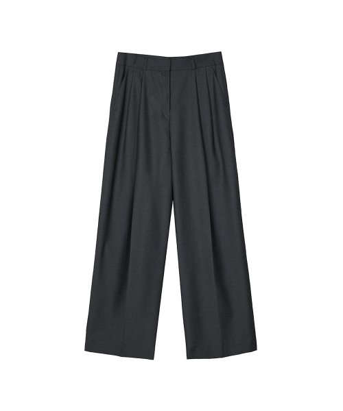 PORTERNA(ポルテナ)の「CLASSIC TWO TUCK SLACKS-2COLOR(スラックス・レディース・チャコールグレー/ブラック・SMALL/MEDIUM)」の16枚目の写真