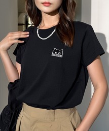 ハーフキャット ロゴ刺繍 コンパクトTシャツ