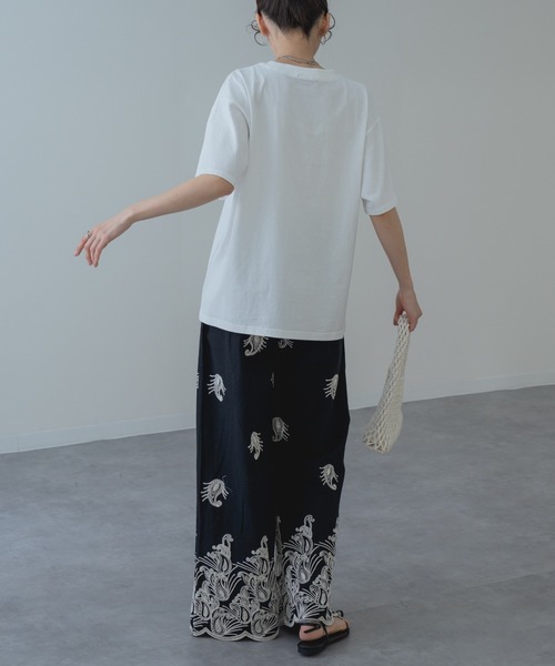 refinedworks（リファインドワークス）の「【refinedworks】夏 の装いにぴったりな 刺繍 コットン パンツ（その他パンツ・レディース・アイボリー/ブラック/ブラウン・FREE）」の7枚目の写真