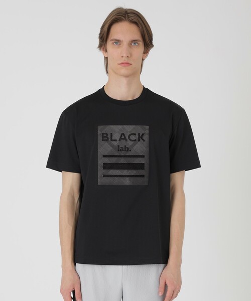 BLACK LABEL CRESTBRIDGE（ブラックレーベル・クレストブリッジ）の「【BLACK lab.】テクスチャーミックスグラフィックTシャツ（Tシャツ/カットソー・メンズ・オフホワイト/ブラック・M/L/XL）」の2枚目の写真
