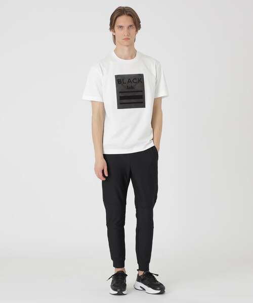 BLACK LABEL CRESTBRIDGE（ブラックレーベル・クレストブリッジ）の「【BLACK lab.】テクスチャーミックスグラフィックTシャツ（Tシャツ/カットソー・メンズ・オフホワイト/ブラック・M/L/XL）」の3枚目の写真