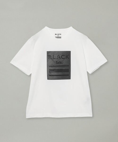 BLACK LABEL CRESTBRIDGE（ブラックレーベル・クレストブリッジ）の「【BLACK lab.】テクスチャーミックスグラフィックTシャツ（Tシャツ/カットソー・メンズ・オフホワイト/ブラック・M/L/XL）」の7枚目の写真