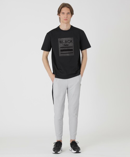 BLACK LABEL CRESTBRIDGE（ブラックレーベル・クレストブリッジ）の「【BLACK lab.】テクスチャーミックスグラフィックTシャツ（Tシャツ/カットソー・メンズ・オフホワイト/ブラック・M/L/XL）」の8枚目の写真
