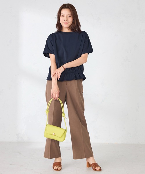 GALLORIA（ギャローリア）の「裾シャーリングプルオーバー（Tシャツ/カットソー・レディース・ネイビー/イエロー/ホワイト・S/M/LL/L）」の8枚目の写真