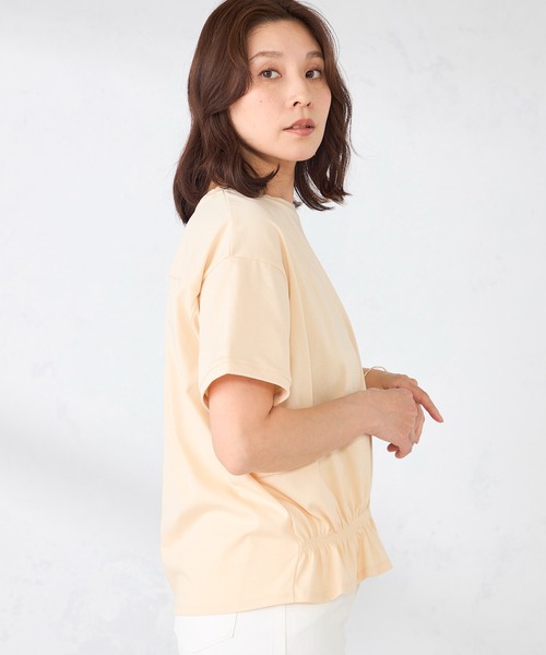 GALLORIA（ギャローリア）の「裾シャーリングプルオーバー（Tシャツ/カットソー・レディース・ネイビー/イエロー/ホワイト・S/M/LL/L）」の15枚目の写真