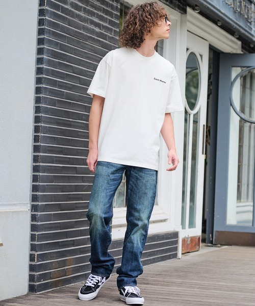 ragged mountain(ラギットマウンテン)の「【RAGGED MOUNTAIN/ラギットマウンテン】【背中で見せるバックプリント】ALITON/アリトン ビッグT バックプリントTシャツ ルーズシルエット ストリート アウトドア 綿100%(Tシャツ/カットソー・メンズ・ホワイト/ブラック/カーキ/ベージュ・X-LARGE/MEDIUM/LARGE)」の9枚目の写真