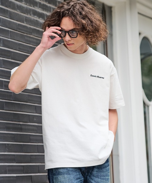 ragged mountain(ラギットマウンテン)の「【RAGGED MOUNTAIN/ラギットマウンテン】【背中で見せるバックプリント】ALITON/アリトン ビッグT バックプリントTシャツ ルーズシルエット ストリート アウトドア 綿100%(Tシャツ/カットソー・メンズ・ホワイト/ブラック/カーキ/ベージュ・X-LARGE/MEDIUM/LARGE)」の16枚目の写真