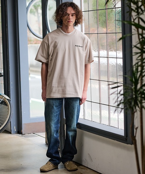 ragged mountain(ラギットマウンテン)の「【RAGGED MOUNTAIN/ラギットマウンテン】【背中で見せるバックプリント】ALITON/アリトン ビッグT バックプリントTシャツ ルーズシルエット ストリート アウトドア 綿100%(Tシャツ/カットソー・メンズ・ホワイト/ブラック/カーキ/ベージュ・X-LARGE/MEDIUM/LARGE)」の22枚目の写真