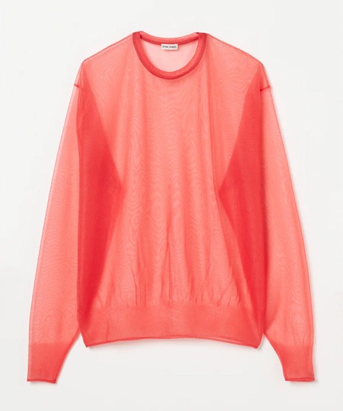 INSCRIRE(アンスクリア)の「【INSCRIRE/アンスクリア】Sheer Pull Over Knit/シアープルオーバーニット(Tシャツ/カットソー・レディース・グレー/レッド/ピンク・FREE)」の2枚目の写真