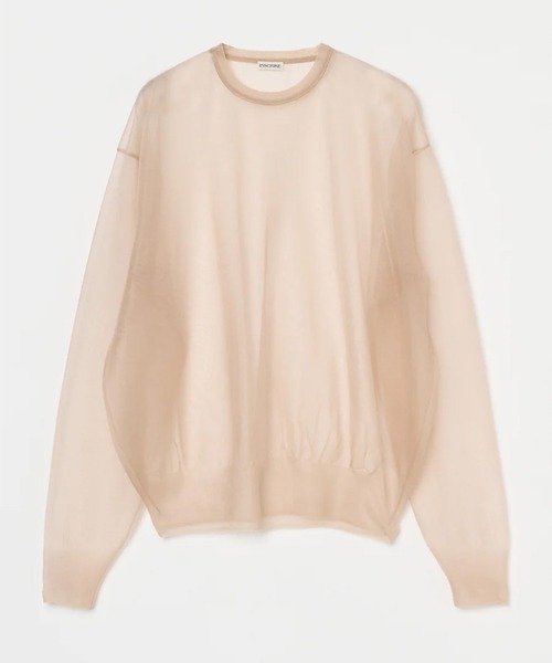 INSCRIRE(アンスクリア)の「【INSCRIRE/アンスクリア】Sheer Pull Over Knit/シアープルオーバーニット(Tシャツ/カットソー・レディース・グレー/レッド/ピンク・FREE)」の3枚目の写真