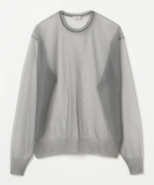 INSCRIRE(アンスクリア)の「【INSCRIRE/アンスクリア】Sheer Pull Over Knit/シアープルオーバーニット(Tシャツ/カットソー・レディース・グレー/レッド/ピンク・FREE)」の7枚目の写真