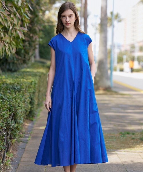 DRESSTERIOR(ドレステリア)の「【きれいめ/ウォッシャブル】コットンローンフレンチスリーブワンピ(ワンピース・レディース・ブラウン系その他/ブルー系その他/オレンジ・38/36)」の3枚目の写真