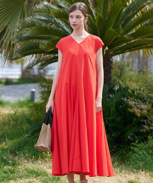 DRESSTERIOR(ドレステリア)の「【きれいめ/ウォッシャブル】コットンローンフレンチスリーブワンピ(ワンピース・レディース・ブラウン系その他/ブルー系その他/オレンジ・38/36)」の6枚目の写真