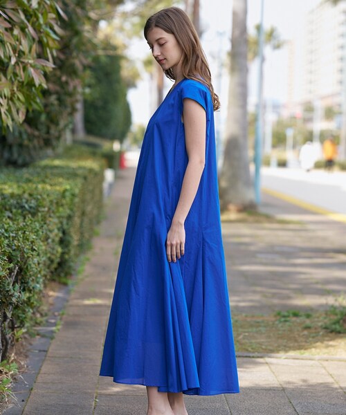 DRESSTERIOR(ドレステリア)の「【きれいめ/ウォッシャブル】コットンローンフレンチスリーブワンピ(ワンピース・レディース・ブラウン系その他/ブルー系その他/オレンジ・38/36)」の8枚目の写真