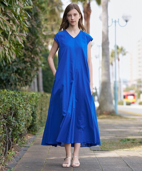 DRESSTERIOR(ドレステリア)の「【きれいめ/ウォッシャブル】コットンローンフレンチスリーブワンピ(ワンピース・レディース・ブラウン系その他/ブルー系その他/オレンジ・38/36)」の9枚目の写真