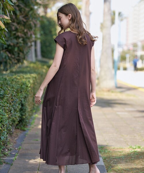 DRESSTERIOR(ドレステリア)の「【きれいめ/ウォッシャブル】コットンローンフレンチスリーブワンピ(ワンピース・レディース・ブラウン系その他/ブルー系その他/オレンジ・38/36)」の12枚目の写真