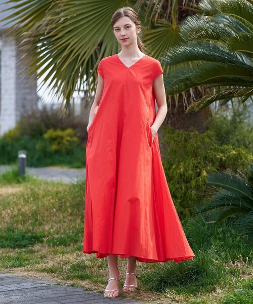 DRESSTERIOR(ドレステリア)の「【きれいめ/ウォッシャブル】コットンローンフレンチスリーブワンピ(ワンピース・レディース・ブラウン系その他/ブルー系その他/オレンジ・38/36)」の17枚目の写真