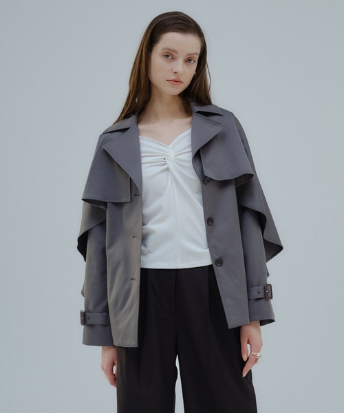 セール】Cape trench coat/ケープトレンチコート（トレンチコート