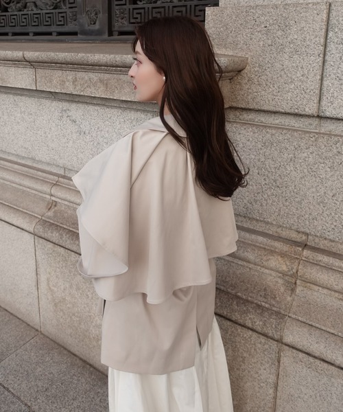 ORGUE(オルグ)の「Cape trench coat/ケープトレンチコート(トレンチコート・レディース・ベージュ/グレー・FREE)」の22枚目の写真