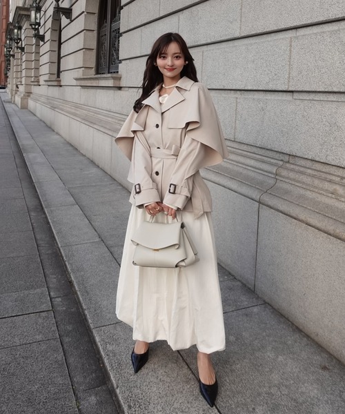 セール】Cape trench coat/ケープトレンチコート（トレンチコート