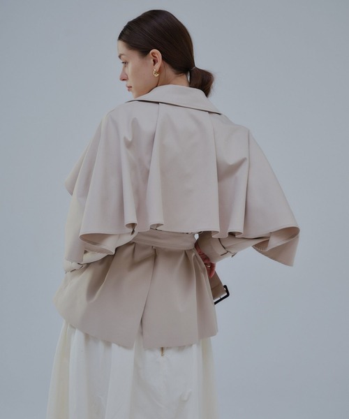 ORGUE(オルグ)の「Cape trench coat/ケープトレンチコート(トレンチコート・レディース・ベージュ/グレー・FREE)」の16枚目の写真