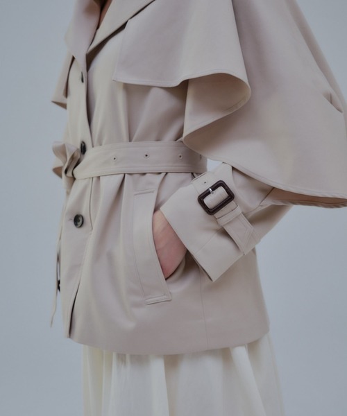 セール】Cape trench coat/ケープトレンチコート（トレンチコート