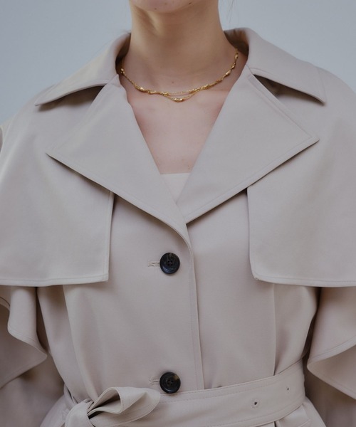 セール】Cape trench coat/ケープトレンチコート（トレンチコート