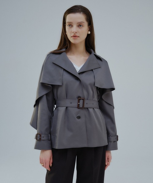 セール】Cape trench coat/ケープトレンチコート（トレンチコート