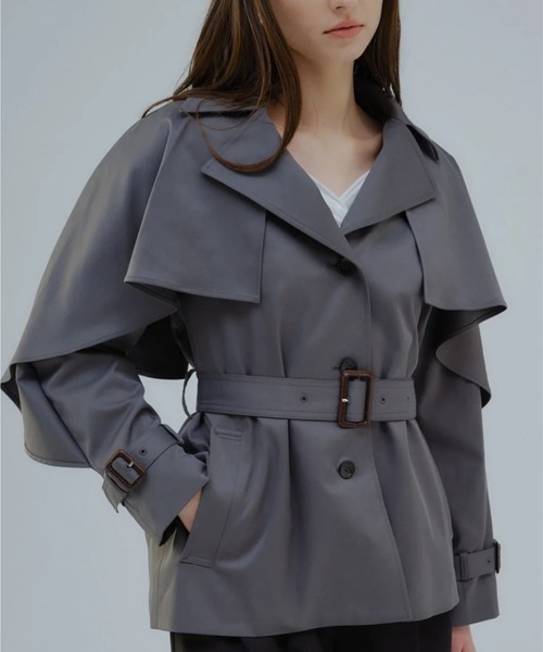 セール】Cape trench coat/ケープトレンチコート（トレンチコート