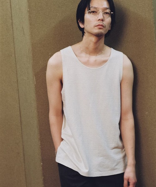 LIDNM（リドム）の「LINEN SLUB TANK TOP（タンクトップ・メンズ・ブラック系その他/ホワイト系その他・SMALL/MEDIUM/LARGE）」の2枚目の写真
