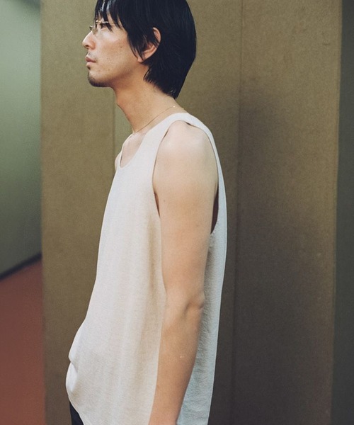 LIDNM（リドム）の「LINEN SLUB TANK TOP（タンクトップ・メンズ・ブラック系その他/ホワイト系その他・SMALL/MEDIUM/LARGE）」の3枚目の写真