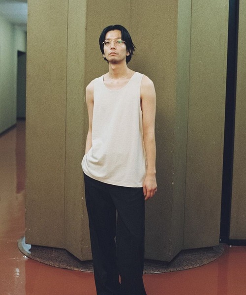 LIDNM（リドム）の「LINEN SLUB TANK TOP（タンクトップ・メンズ・ブラック系その他/ホワイト系その他・SMALL/MEDIUM/LARGE）」の4枚目の写真
