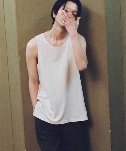 LIDNM（リドム）の「LINEN SLUB TANK TOP（タンクトップ・メンズ・ブラック系その他/ホワイト系その他・SMALL/MEDIUM/LARGE）」の18枚目の写真