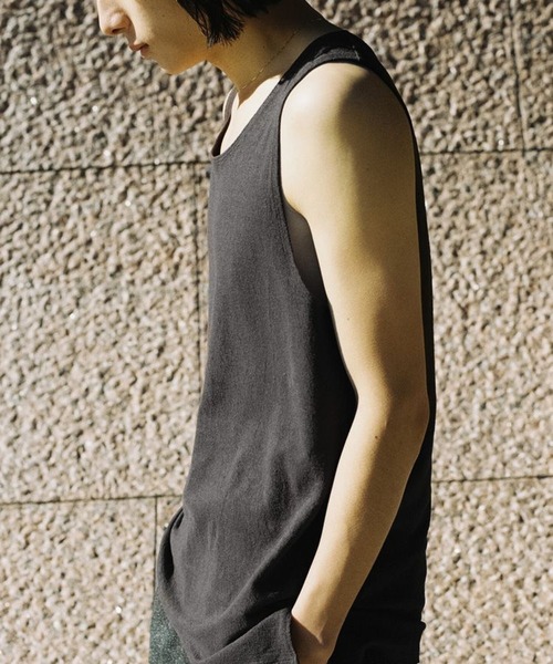 LIDNM（リドム）の「LINEN SLUB TANK TOP（タンクトップ・メンズ・ブラック系その他/ホワイト系その他・SMALL/MEDIUM/LARGE）」の14枚目の写真
