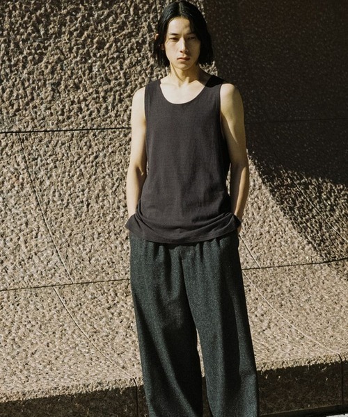 LIDNM（リドム）の「LINEN SLUB TANK TOP（タンクトップ・メンズ・ブラック系その他/ホワイト系その他・SMALL/MEDIUM/LARGE）」の6枚目の写真