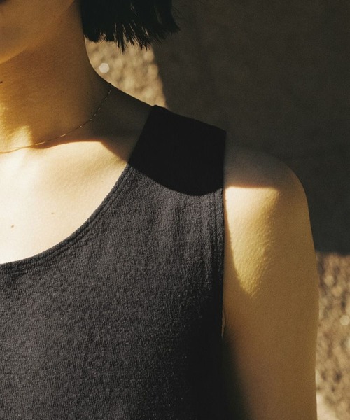 LIDNM（リドム）の「LINEN SLUB TANK TOP（タンクトップ・メンズ・ブラック系その他/ホワイト系その他・SMALL/MEDIUM/LARGE）」の7枚目の写真