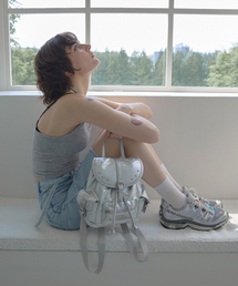 Stud Cover Point Mini Backpack_Silver