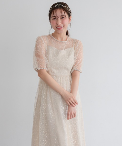 haremode（ハレモード）の「シアースパンコールフレアドレス（ドレス・レディース・ベージュ/ネイビー/ライトブルー・S/M）」の22枚目の写真