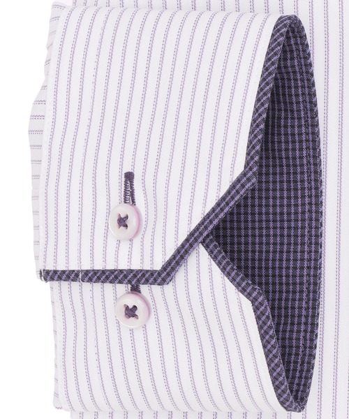 TOKYO SHIRTS(トウキョウシャツ)の「【超形態安定】 形態安定ノンアイロン ボタンダウン 長袖ビジネスワイシャツ (大きいサイズ・長いサイズ)(ビジネスシャツ・メンズ・パープル・首回り41cm-裄丈90cm/首回り45cm-裄丈90cm/首回り45cm-裄丈82cm/首回り39cm-裄丈88cm/首回り42cm-裄丈90cm/首回り47cm-裄丈86cm/首回り47cm-裄丈90cm/首回り43cm-裄丈90cm/首回り45cm-裄丈86cm)」の3枚目の写真