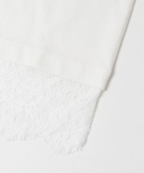 ITEMS URBANRESEARCH（アイテムズ アーバンリサーチ）の「裾レースコンビTシャツ（Tシャツ/カットソー・レディース・ホワイト/ブラウン/ブラック/チャコールグレー・FREE）」の10枚目の写真