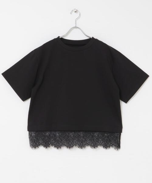 ITEMS URBANRESEARCH（アイテムズ アーバンリサーチ）の「裾レースコンビTシャツ（Tシャツ/カットソー・レディース・ホワイト/ブラウン/ブラック/チャコールグレー・FREE）」の16枚目の写真