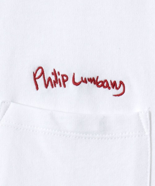 Philip Lumbang（フィリップランバン）の「Philip Lumbang/フィリップ・ランバン オーバーサイズ ポケット ワンポイント刺繍 ミニ裏毛 半袖Tシャツ スウェットTシャツ レディース メンズ（Tシャツ/カットソー・メンズ・ブラック/グレー/ネイビー/ホワイト・XL/L/M）」の15枚目の写真