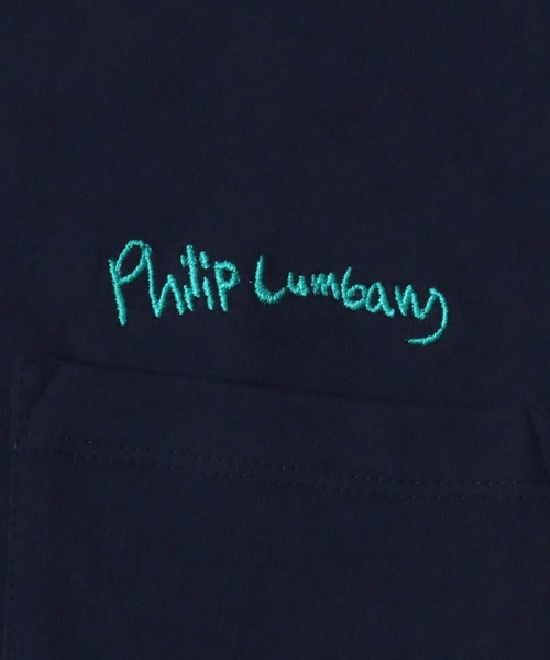 Philip Lumbang（フィリップランバン）の「Philip Lumbang/フィリップ・ランバン オーバーサイズ ポケット ワンポイント刺繍 ミニ裏毛 半袖Tシャツ スウェットTシャツ レディース メンズ（Tシャツ/カットソー・メンズ・ブラック/グレー/ネイビー/ホワイト・XL/L/M）」の18枚目の写真