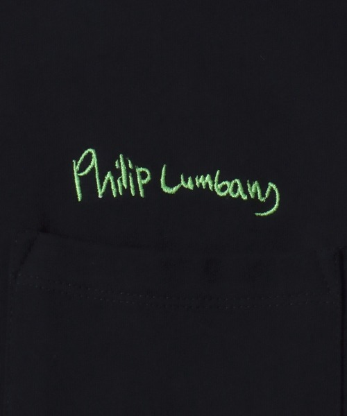 Philip Lumbang（フィリップランバン）の「Philip Lumbang/フィリップ・ランバン オーバーサイズ ポケット ワンポイント刺繍 ミニ裏毛 半袖Tシャツ スウェットTシャツ レディース メンズ（Tシャツ/カットソー・メンズ・ブラック/グレー/ネイビー/ホワイト・XL/L/M）」の16枚目の写真